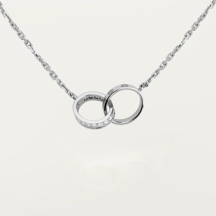 LOVE pendant, half-paved