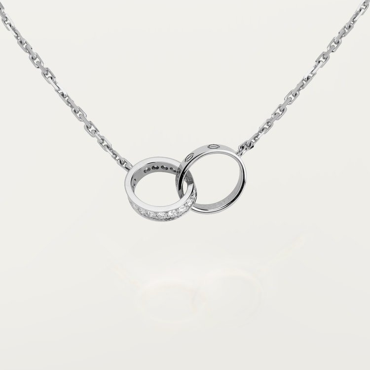 LOVE pendant, half-paved