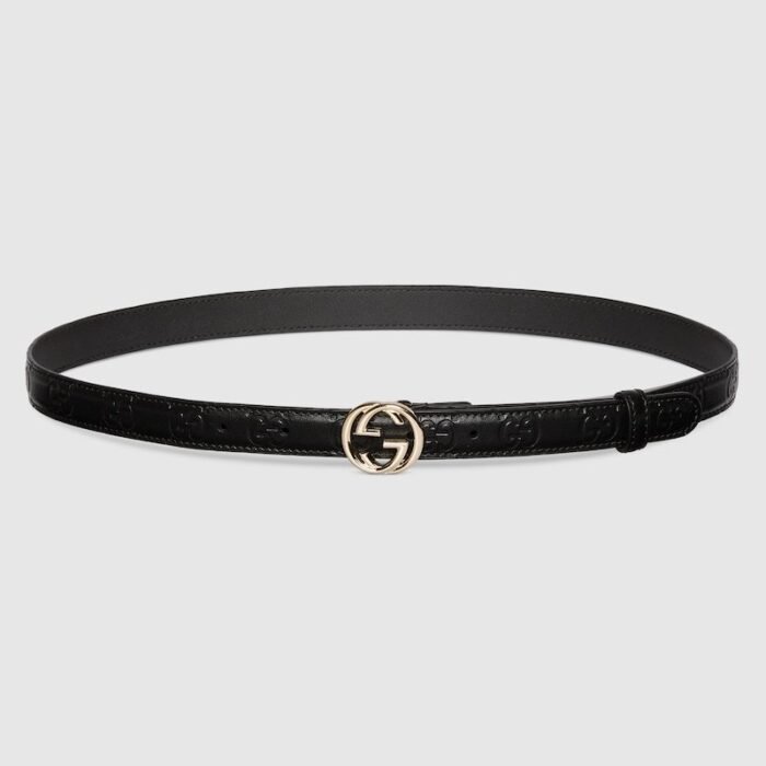 Belt with Interlocking G buckle