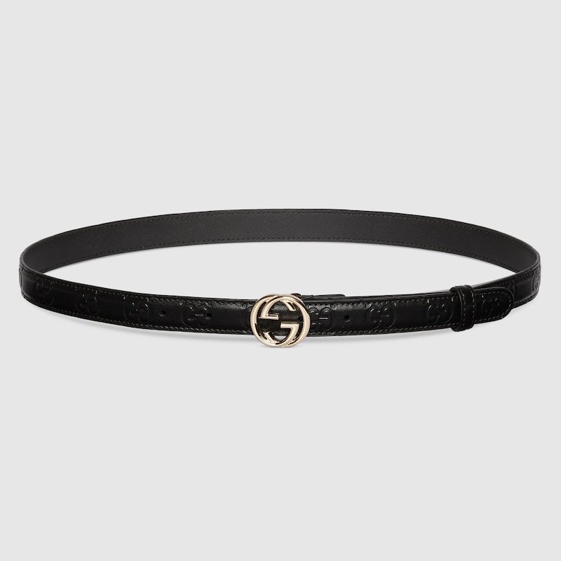 Belt with Interlocking G buckle