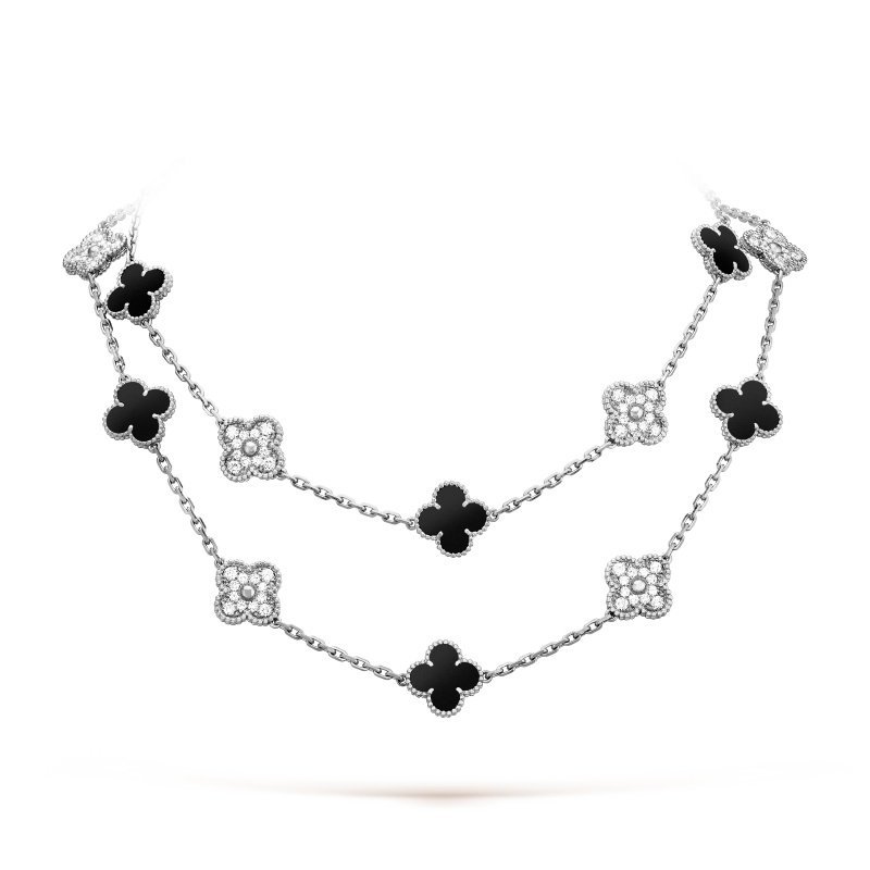 Vintage Alhambra long necklace, 20 motifs