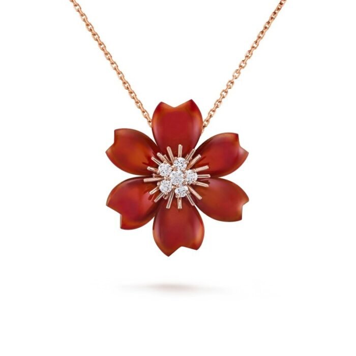 Rose de No?l clip pendant, small model
