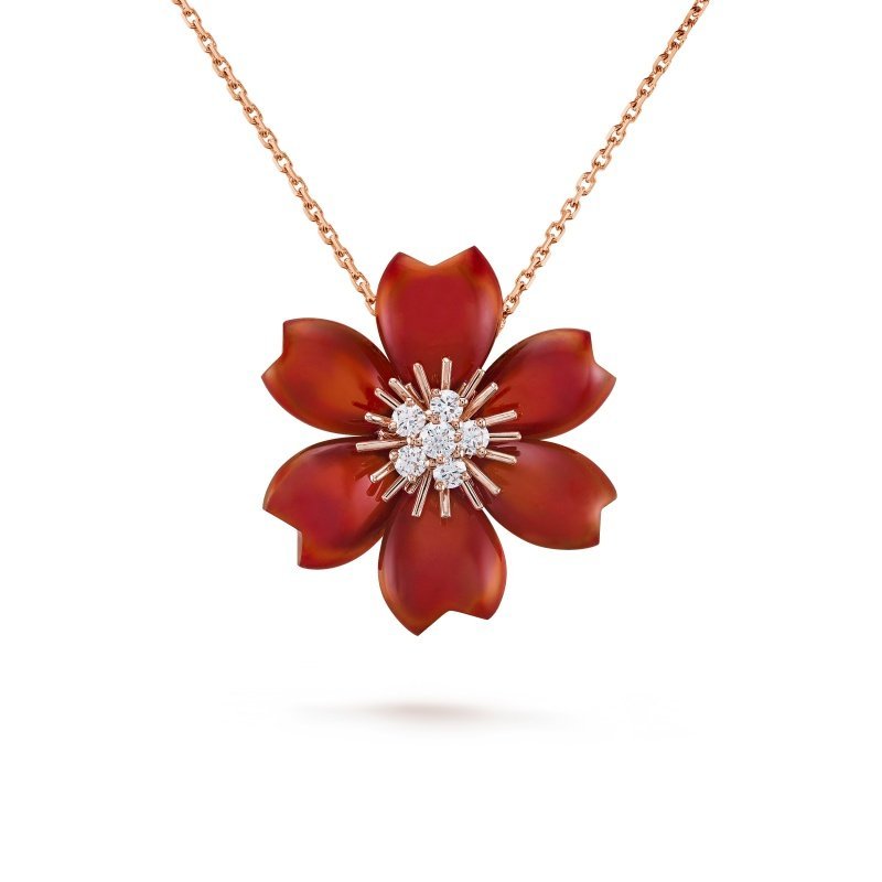 Rose de No?l clip pendant, small model