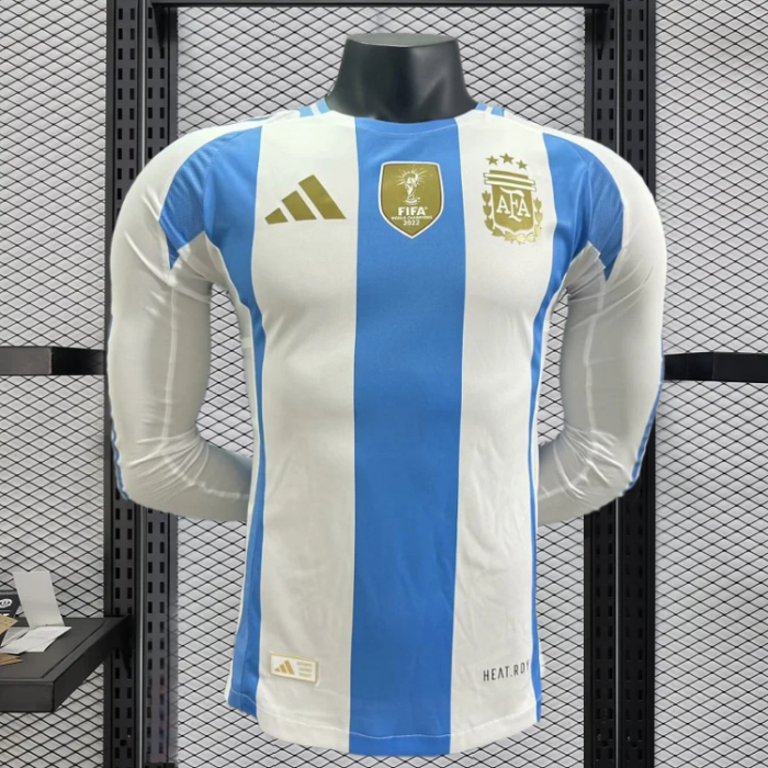 Player Version 2024/25 Argentina Home Long Sleeve Shirt
