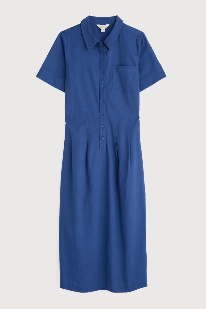 Birch Glade Organic Cotton Midi Shirt Dress