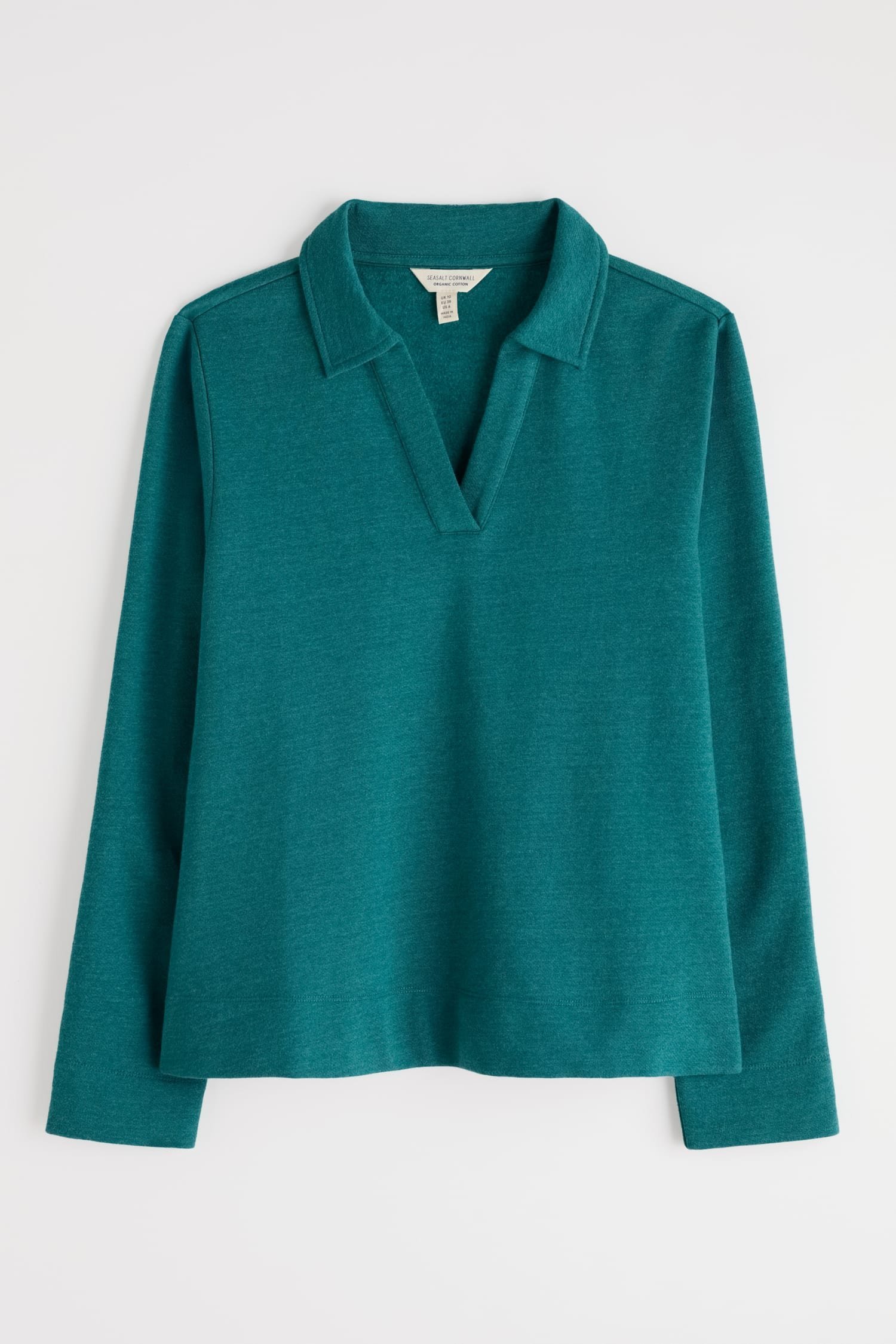Clear Wing V-Neck Collared Sweatshirt
