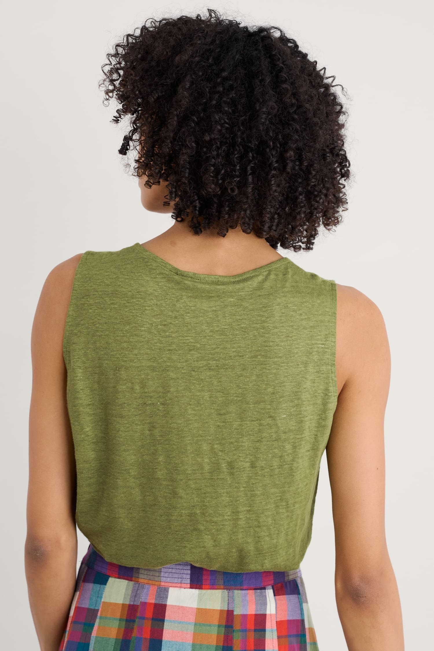 Carn Glaze Linen Button-Through Vest