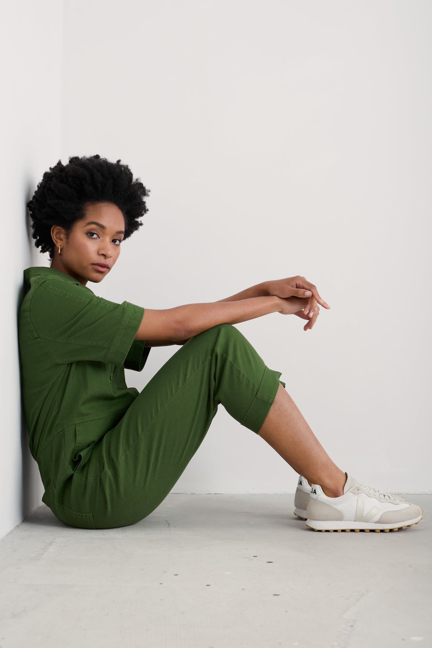 Clear Water Linen-Cotton Jumpsuit